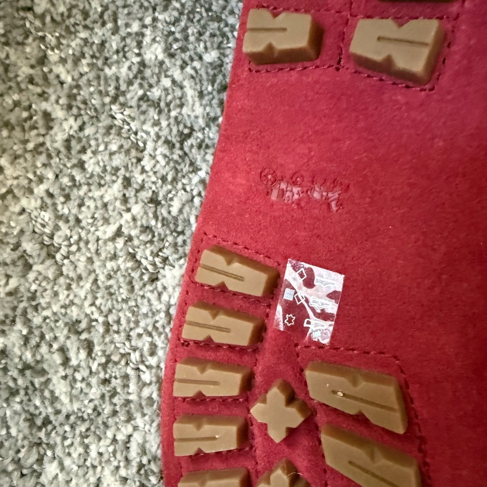 Coach Red Suede Moccasin Loafers women’s size 7 - Picture 5 of 9